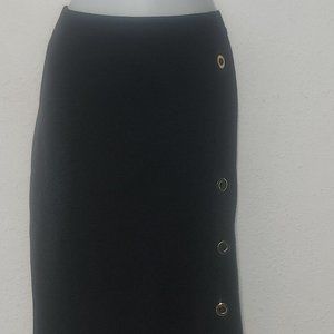 Skirt. black midi skirt by Spense in size Medium 28" Waist